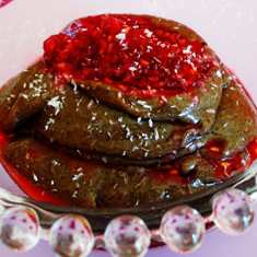 oko-chia puding s malinami