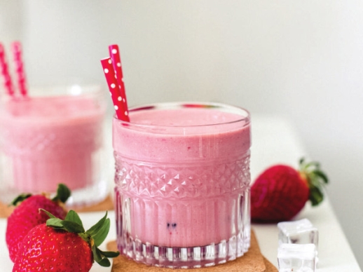 Predtrningov jahodov smoothie